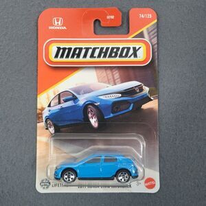 Matchbox 2017 Honda Civic Hatchback Blue Diecast Car 74/125 NEW 2025 Case J FSC